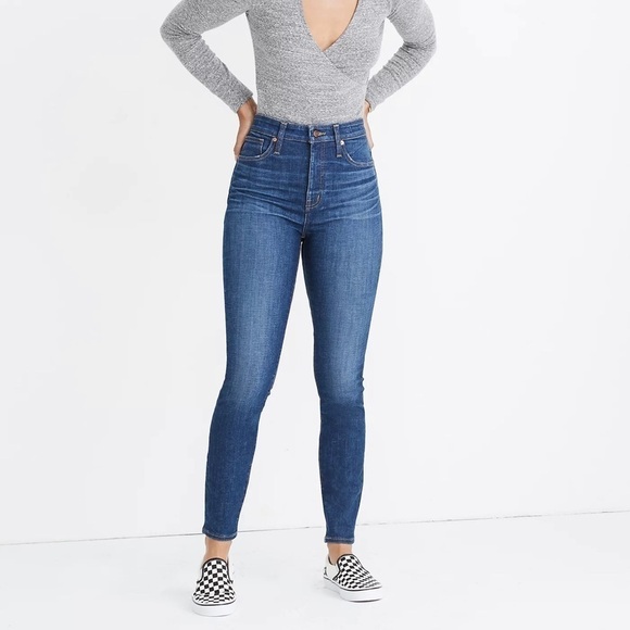 NWOT Madewell Curvy 10” High Rise Jean Moreaux Dark Wash - 23 - Picture 1 of 10